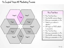 1113 business ppt diagram six logical steps of marketing process powerpoint template