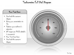1113 business ppt diagram tachometer full dial diagram powerpoint template