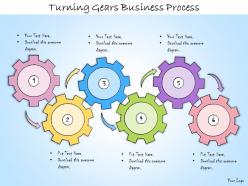 1113 Business Ppt Diagram Turning Gears Business Process Powerpoint Template