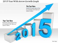1114 2015 year with arrow growth graph image graphics for powerpoint