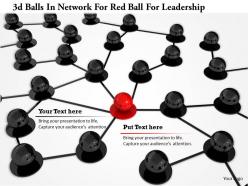 1114 3d balls in network for red ball for leadership image graphic for powerpoint