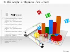1114 3d bar graph for business data growth image graphics for powerpoint