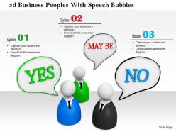 1114 3d business peoples with speech bubbles ppt graphics icons