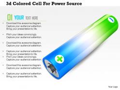 1114 3d Colored Cell For Power Source Image Graphic For Powerpoint