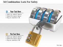 1114 3d combination lock for safety image graphics for powerpoint