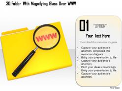 1114 3d folder with magnifying glass over www image graphics for powerpoint