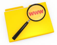 1114 3d folder with magnifying glass over www stock photo