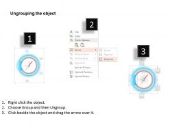 1114 3d graphic of watch with needle time management powerpoint template