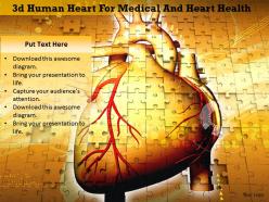 1114 3d human heart for medical and heart health image graphics for powerpoint