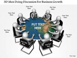 1114 3d man doing discussion for business growth ppt graphics icons