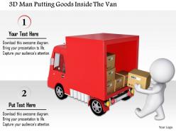 1114 3d man putting goods inside the van ppt graphics icons