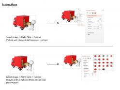 1114 3d man putting goods inside the van ppt graphics icons