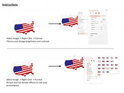 1114 3d map for usa flag for business image graphics for powerpoint