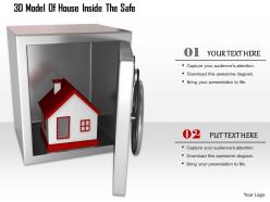 1114 3d model of house inside the safe image graphics for powerpoint