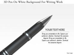 1114 3d pen on white background for writing work image graphics for powerpoint