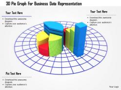 1114 3d pie graph for business data representation image graphics for powerpoint