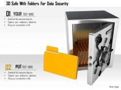1114 3d safe with folders for data security image graphics for powerpoint