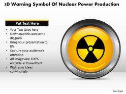 1114 3d warning symbol of nuclear power production powerpoint template