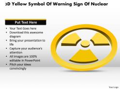 1114 3d Yellow Symbol Of Warning Sign Of Nuclear Powerpoint Template