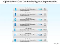 1114 alphabet workflow text box for agenda representation powerpoint template