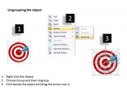 1114 arrow hitting board for target achievement powerpoint template