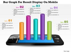 1114 bar graph for result display on mobile powerpoint template