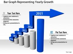1114 bar graph representing yearly growth image graphics for powerpoint