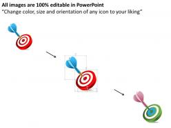 1114 blue dart hitting red target for business targets powerpoint template