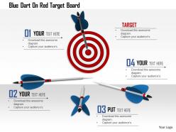 1114 blue dart on red target board image graphics for powerpoint