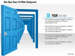 1114 blue open doors on white background image graphics for powerpoint