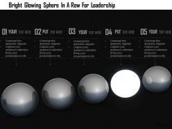 1114 bright glowing sphere in a row for leadership image graphics for powerpoint
