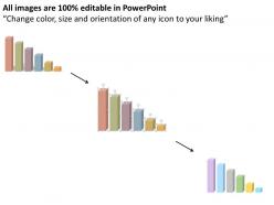 1114 business bar graph with 3d men on top shows growth powerpoint template