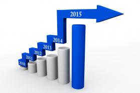 1114 business growth display with bar graph stock photo