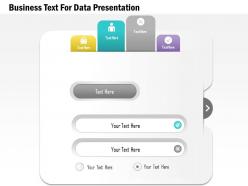 1114 business text for data presentation presentation template