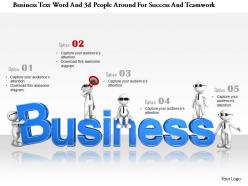 1114 business text word and 3d people around for success and teamwork ppt graphics icons