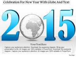 1114 celebration for new year with globe and text powerpoint template