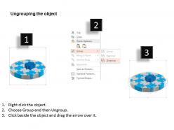 1114 circular puzzle in two colors for problem solving powerpoint template