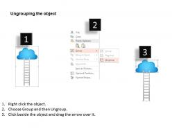 1114 cloud and ladders for result and cloud computing powerpoint template