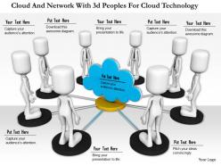 1114 cloud and network with 3d peoples for cloud technology ppt graphics icons