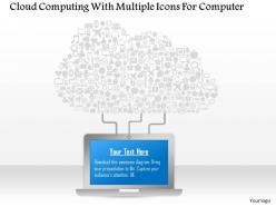 1114 cloud computing with multiple icons for computer powerpoint template