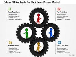 1114 colored 3d men inside the black gears process control ppt graphics icons