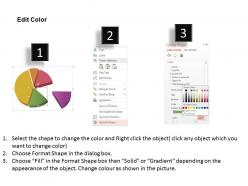 1114 colored pie chart for data analysis powerpoint template