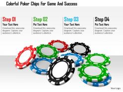 1114 colorful poker chips for game and success image graphics for powerpoint