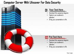1114 computer server with lifesaver for data security image graphics for powerpoint
