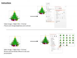 1114 decorated christmas tree with gifts image graphics for powerpoint