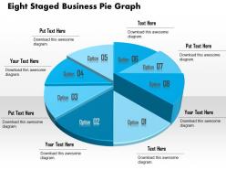 1114 eight staged business pie graph powerpoint template