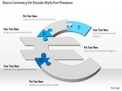 1114 euro currency in puzzle style for finance powerpoint template