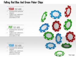1114 falling red blue and green poker chips image graphics for powerpoint
