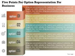 1114 Five Points For Option Representation For Business Powerpoint Template