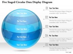 1114 five staged circular data display diagram powerpoint template